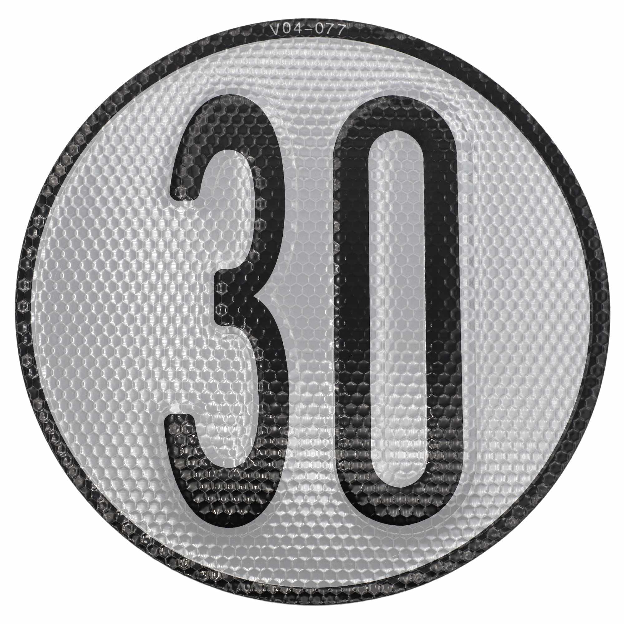 Placa Disco de Velocidad 30 Km/h V4 homologada vehículos agrícolas y maquinaria de obra - imagen 1