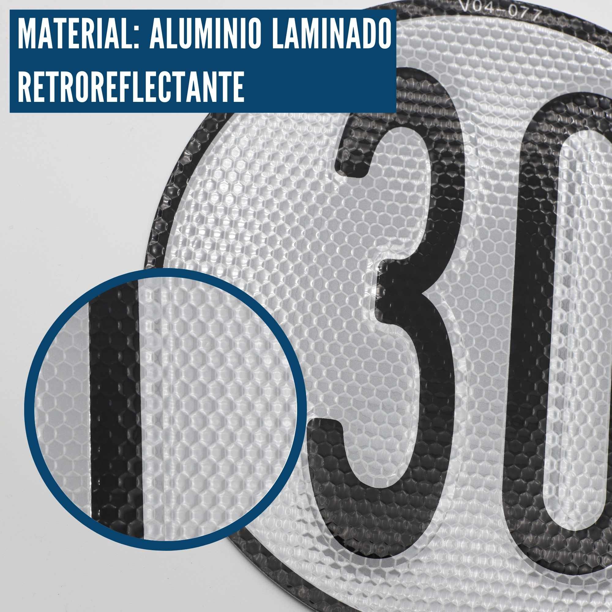 Placa Disco de Velocidad 30 Km/h V4 homologada vehículos agrícolas y maquinaria de obra - imagen 5