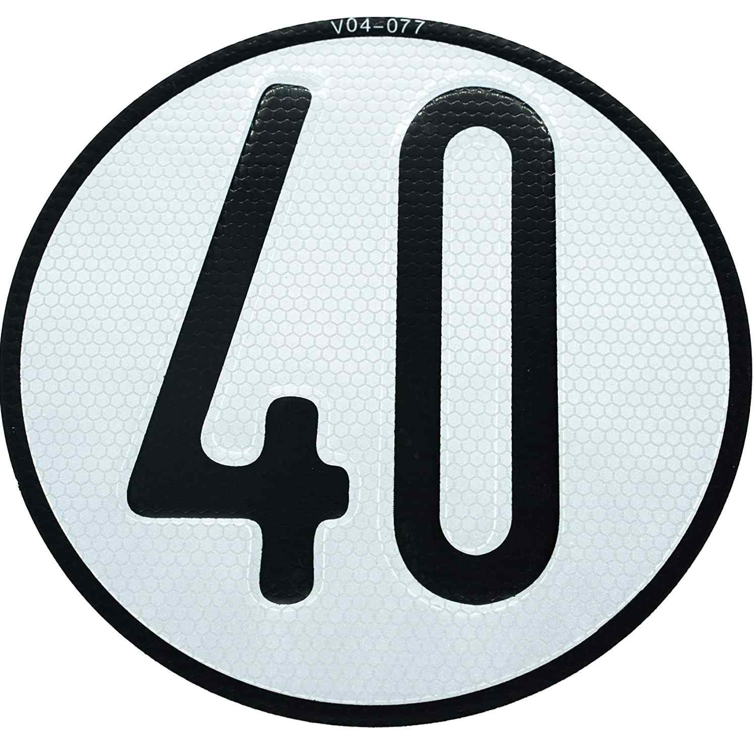 Placa Disco de Velocidad 40 Km/h V4 homologada vehículos especiales