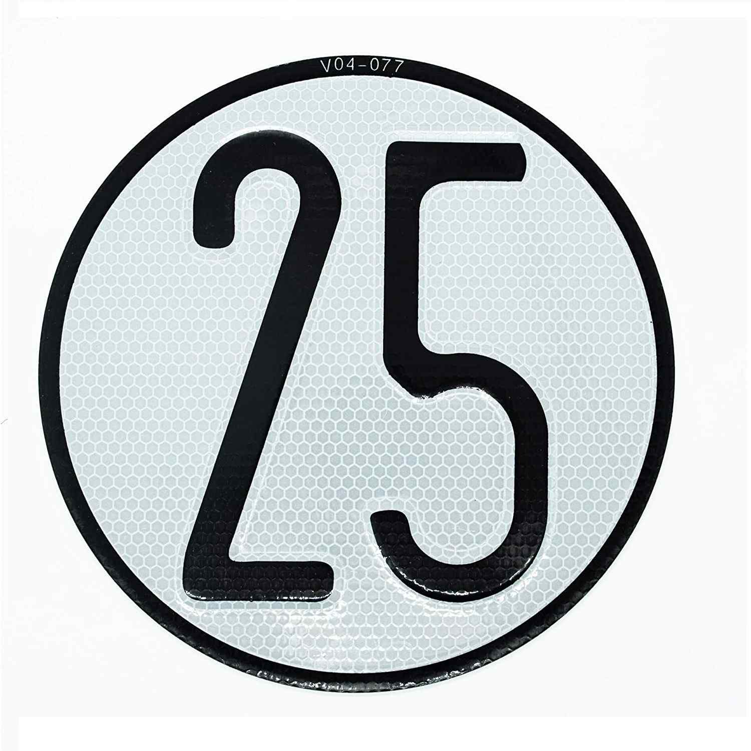 Placa Disco de Velocidad 25 Km/h V4 homologada tractor y vehículos especiales - imagen 1