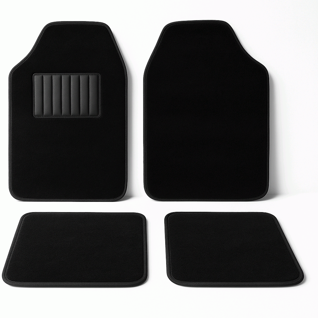 Juego Alfombrillas de moqueta Universales para Coche Negro