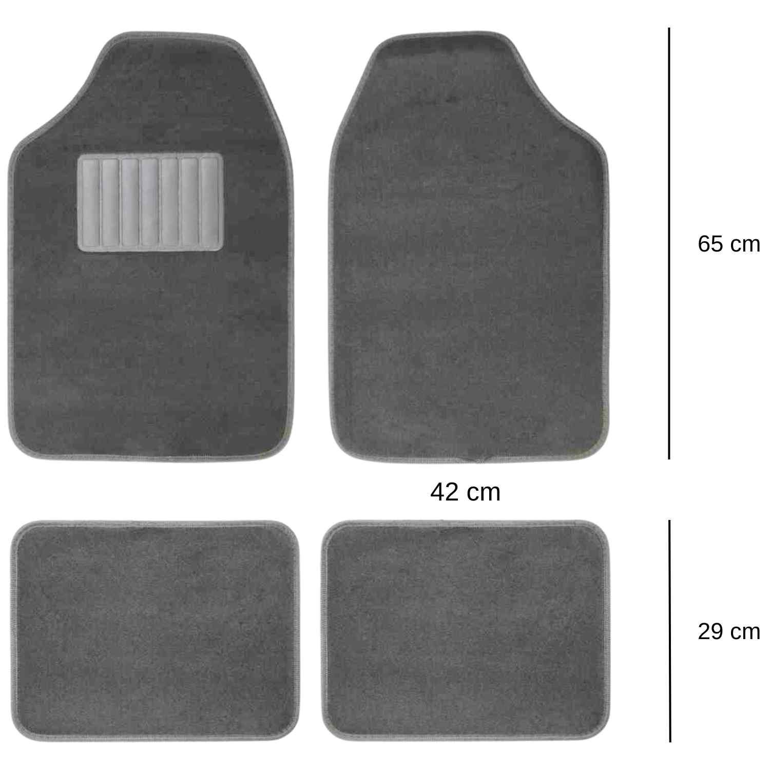 Juego Alfombrillas de moqueta Universales para Coche gris - imagen 6