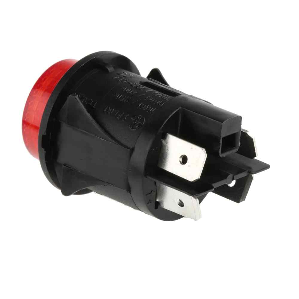 Interruptor de Botón Pulsador DPST 16 A redondo 25 mm LED - imagen 2