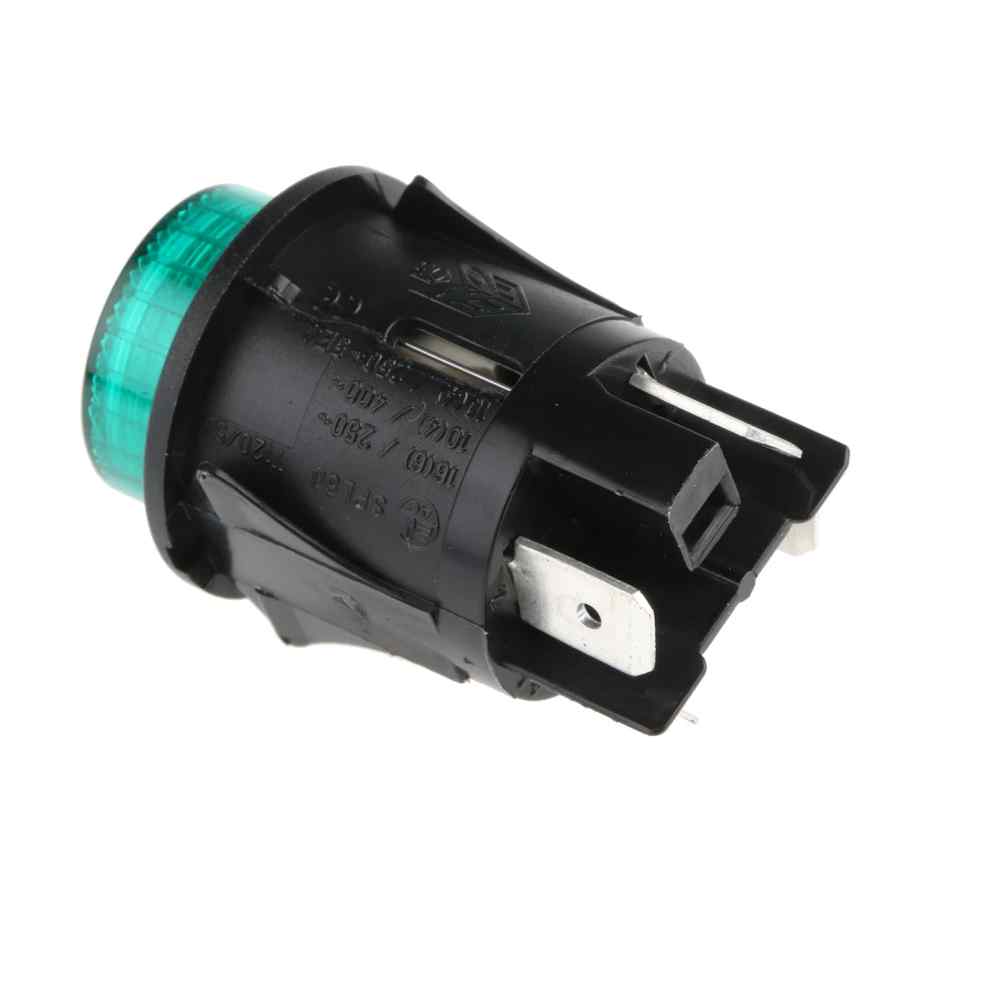 Interruptor de Botón Pulsador DPST 16 A redondo 25 mm LED verde - imagen 3