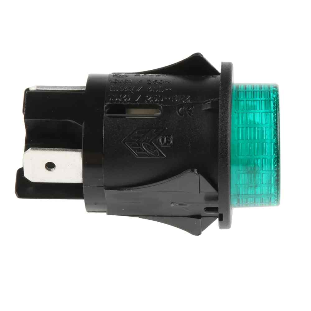 Interruptor de Botón Pulsador DPST 16 A redondo 25 mm LED verde - imagen 4