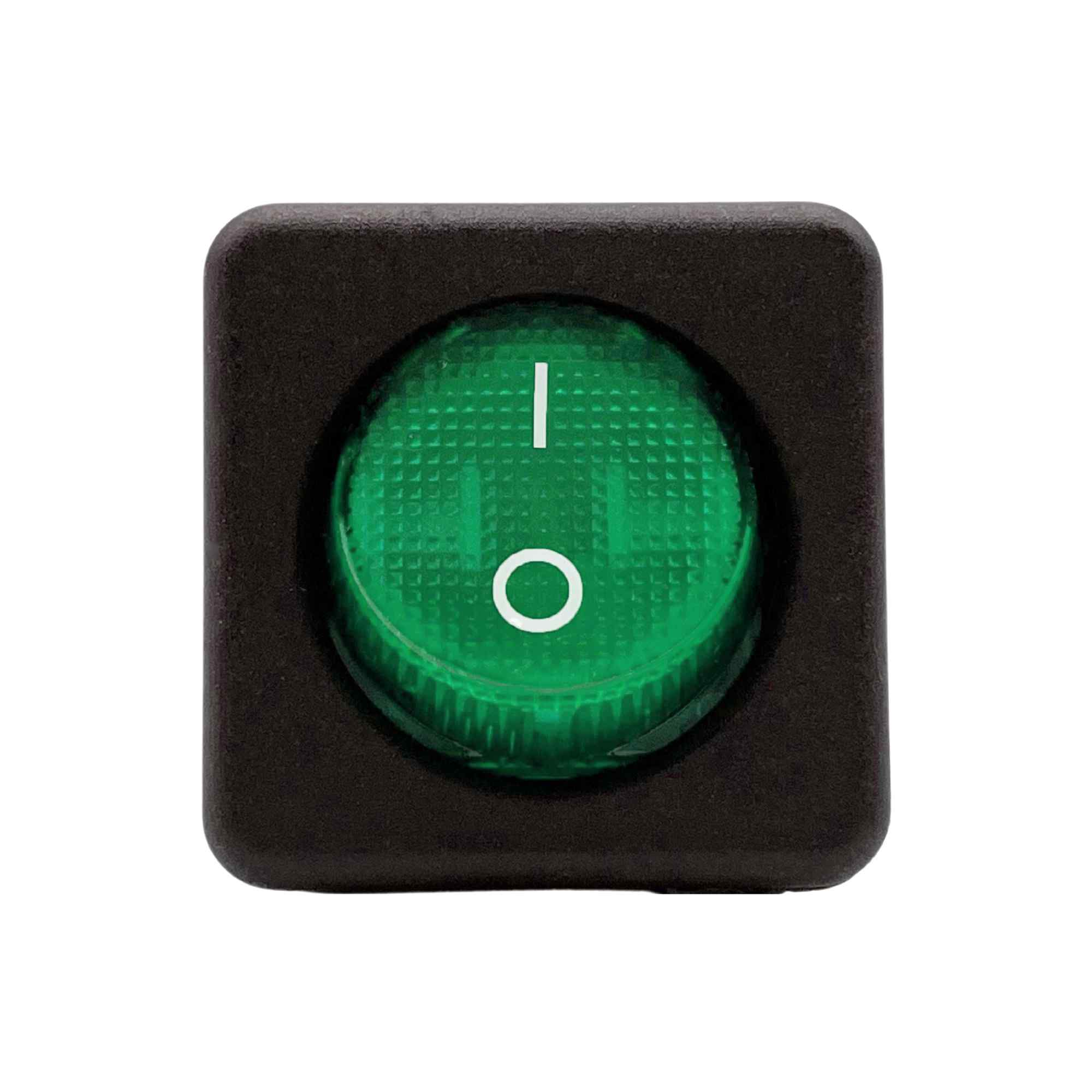 Interruptor basculante cuadrado DPST RK1-05 LED Verde 16A 250V AC - imagen 2