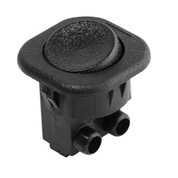 Interruptor basculante unipolar redondo para empotrar negro 6A - imagen 1