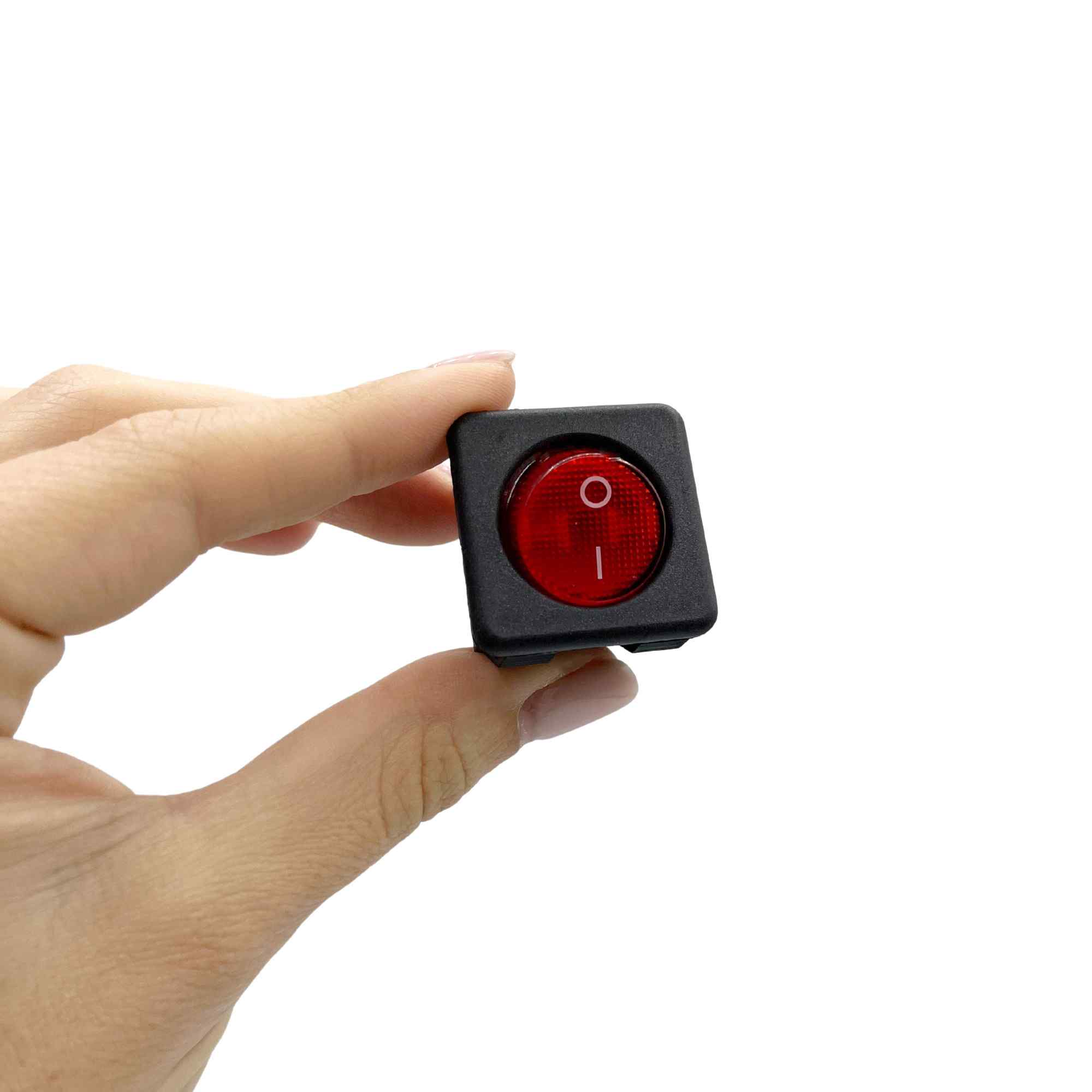 Interruptor basculante cuadrado DPST RK1-05 LED rojo 16A 250V AC - imagen 6