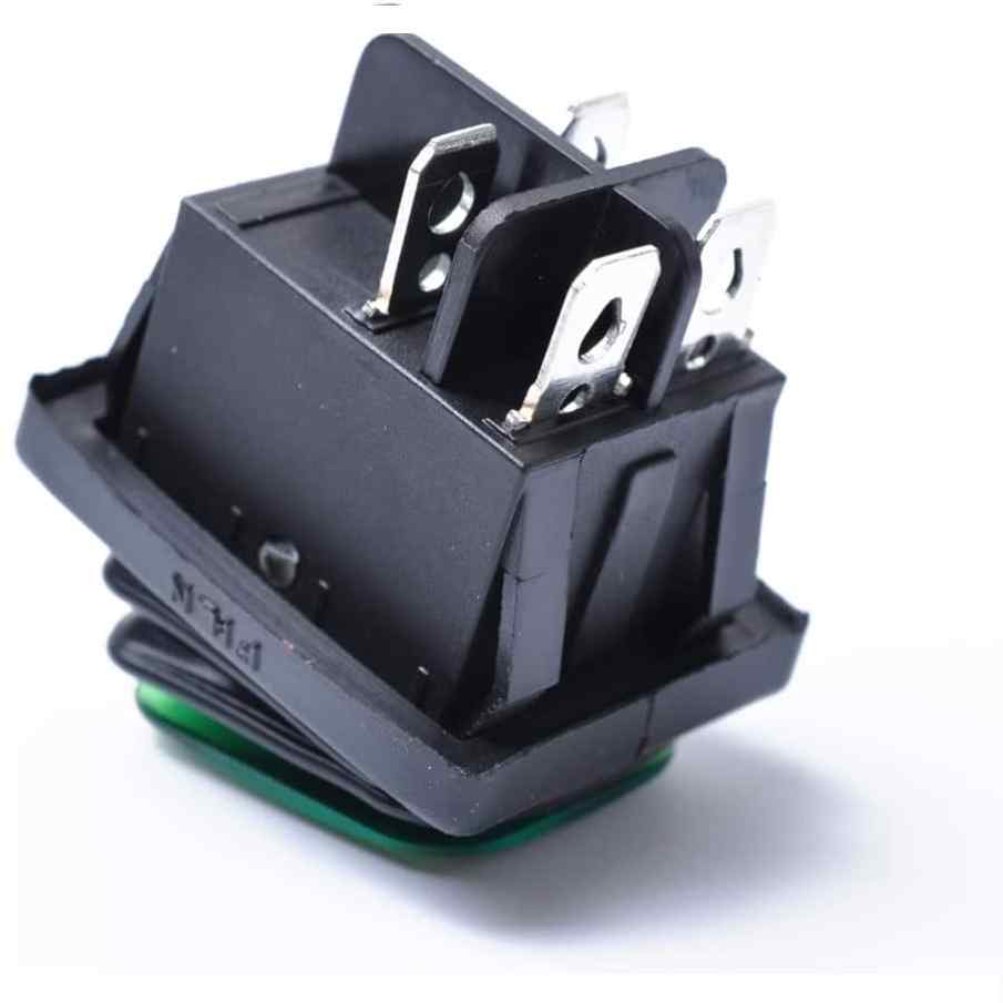 Interruptor basculante ON-OFF DPST 4 vias impermeable LED verde 20 A - imagen 2