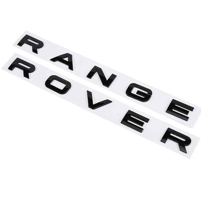 Emblema de letras compatible con Range Rover negro brillo