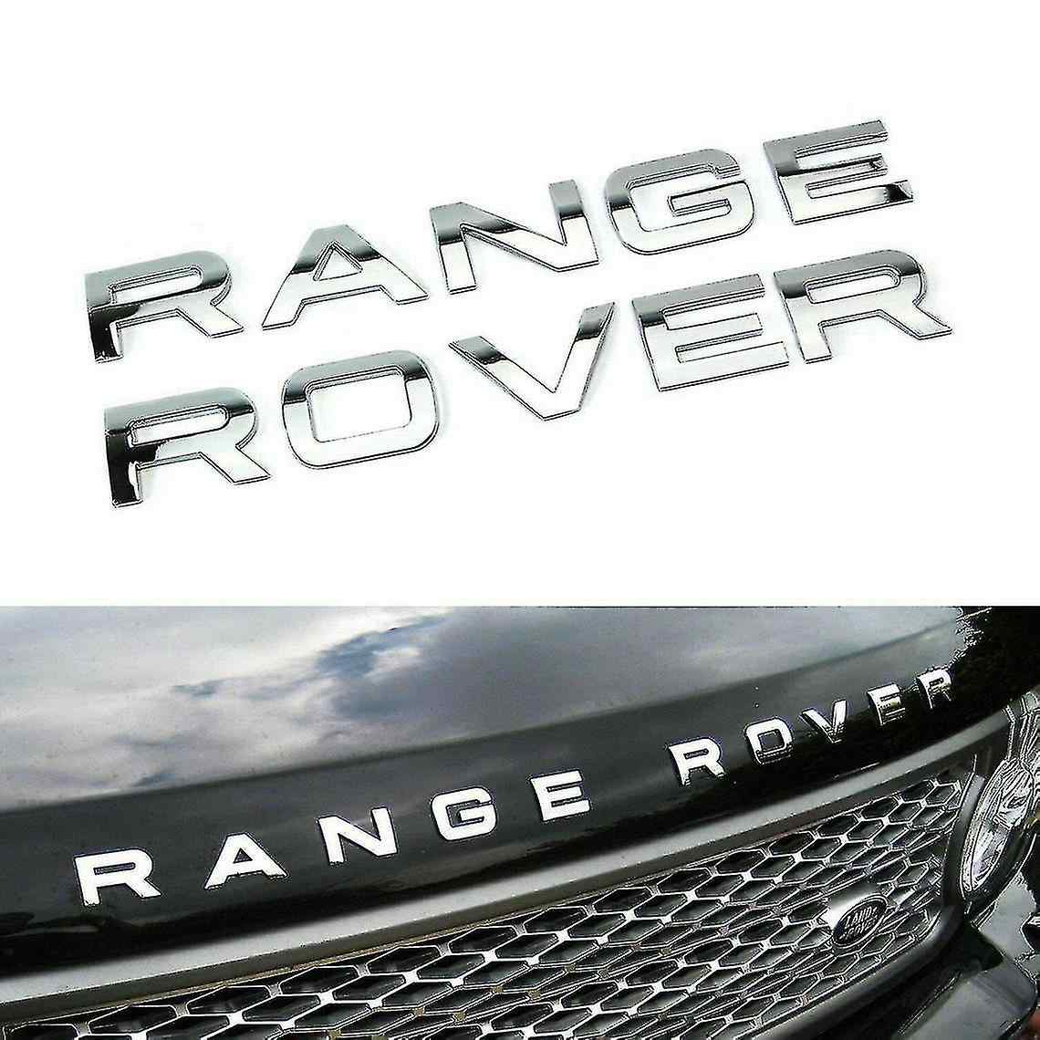 Emblema de letras compatible con Range Rover plateado brillo - imagen 3