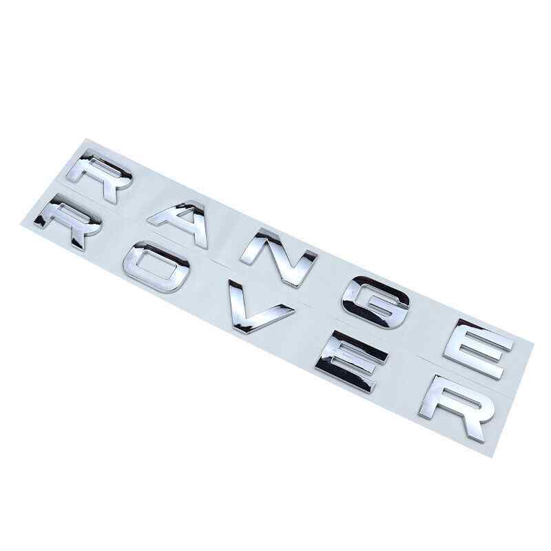 Emblema de letras compatible con Range Rover plateado brillo