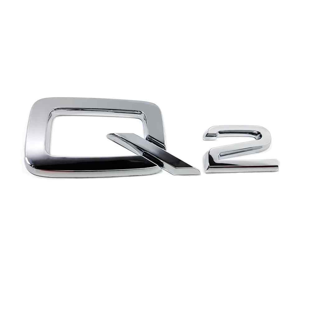Emblema Adhesivo Q2 para Maletero compatible con audi plateado - imagen 1