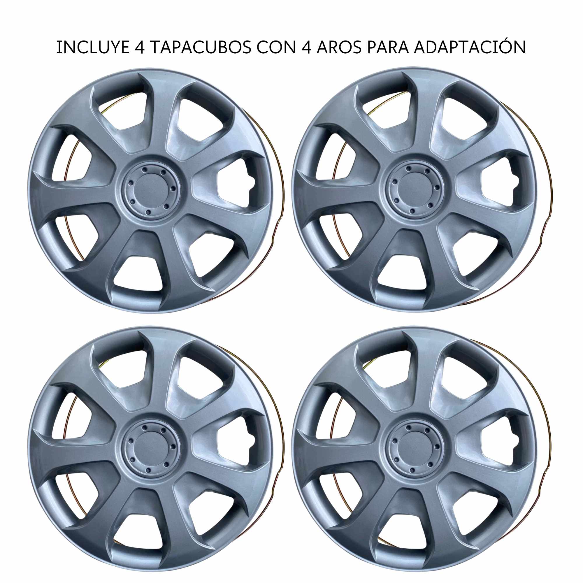 Tapacubos universales 14 pulgadas diseño Porto ABS Resistente (4 uds) 18684 - imagen 5