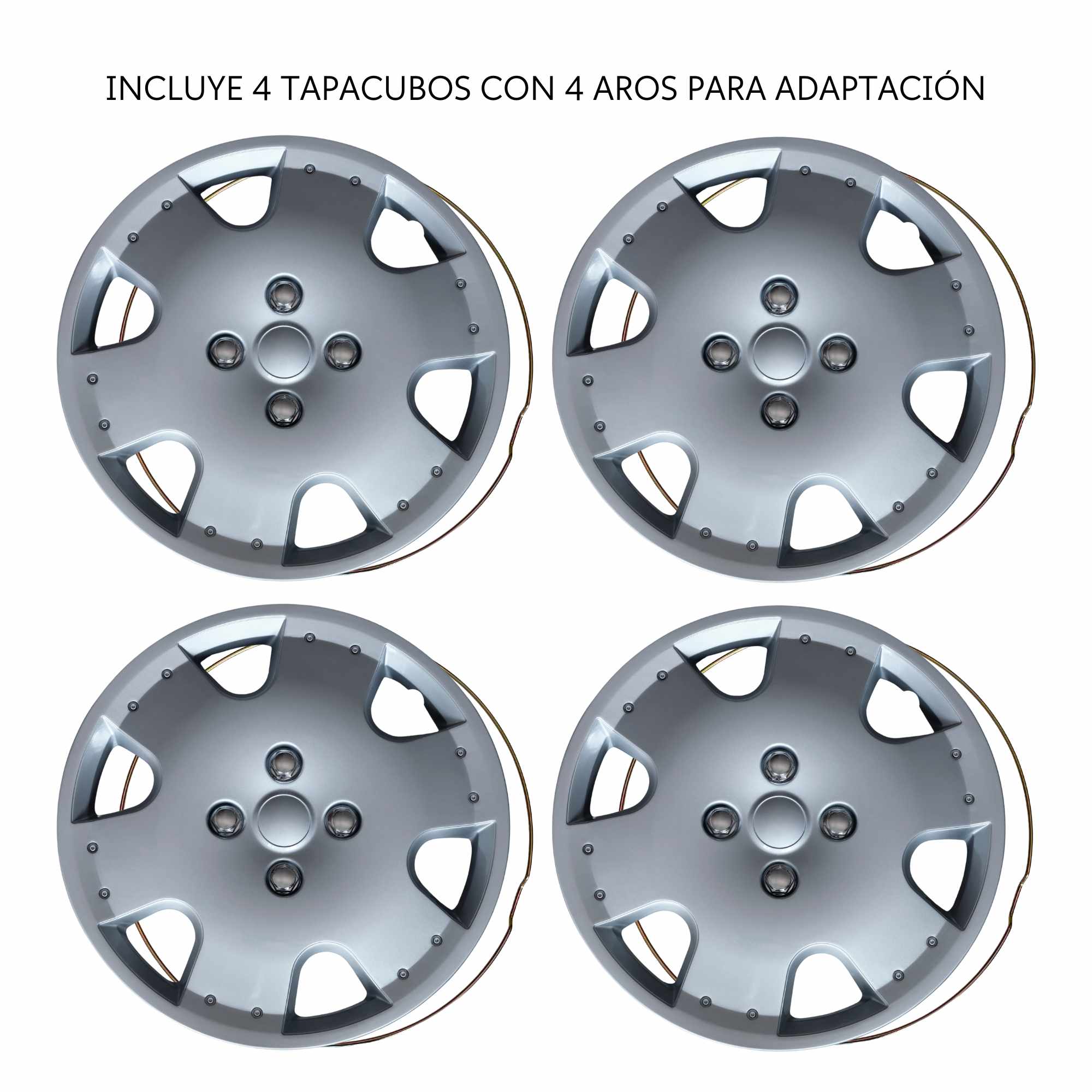 Tapacubos universales 15 pulgadas diseño Mallorca ABS Resistente (4 uds) 18686 - imagen 3