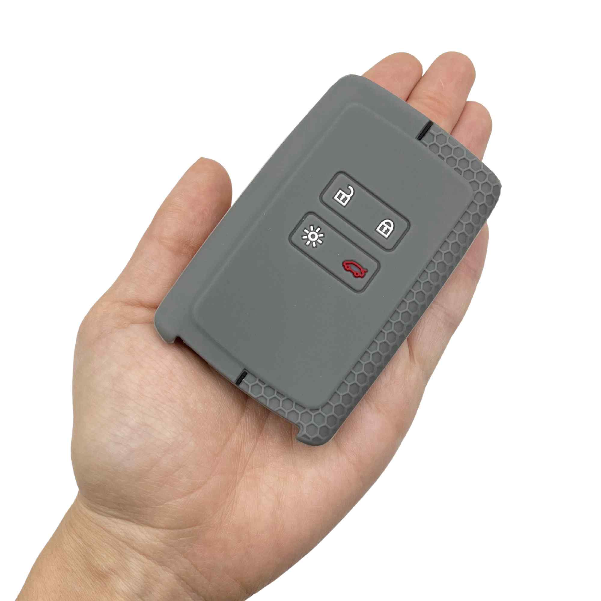 Funda silicona mando llave del coche 4 botones compatible con Renault y Dacia Gris - imagen 5