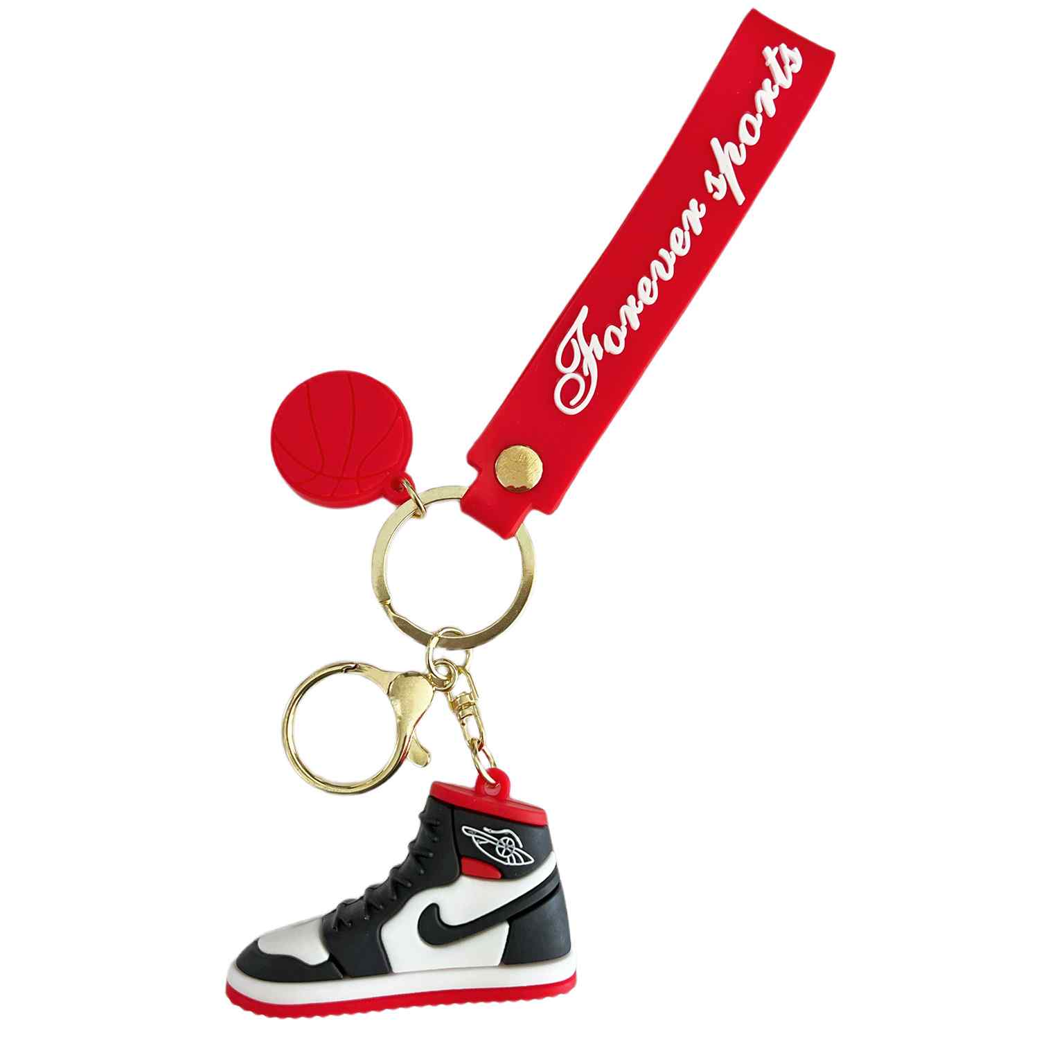 Llaveros zapatillas compatible con Nike Air Jordan rojo negro
