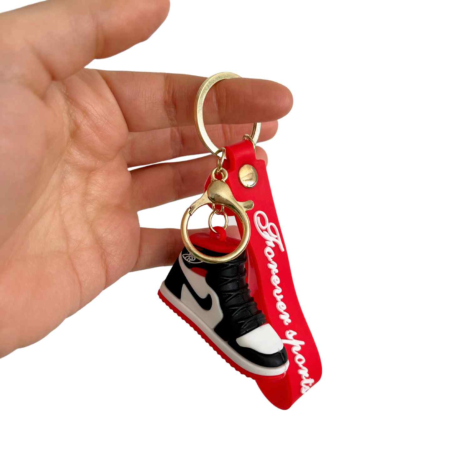 Llaveros zapatillas compatible con Nike Air Jordan rojo negro - imagen 5