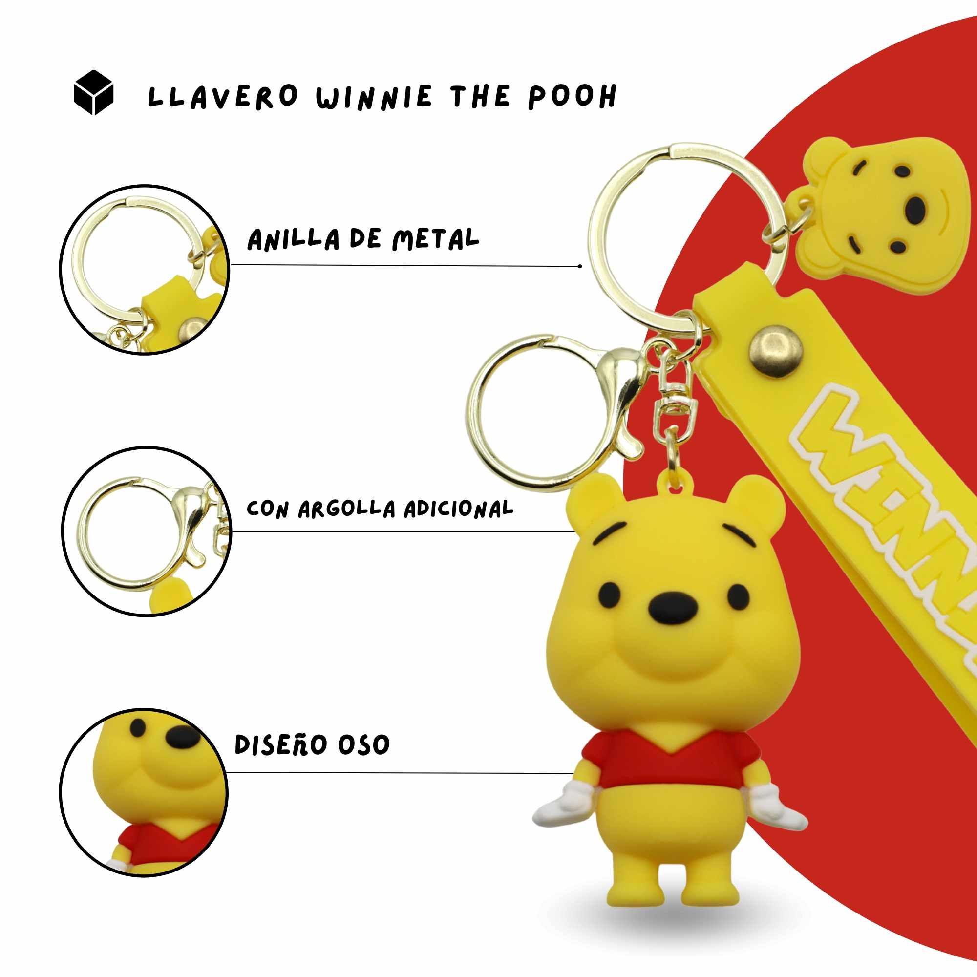 Llavero Winnie The Pooh compatible con disney - imagen 4