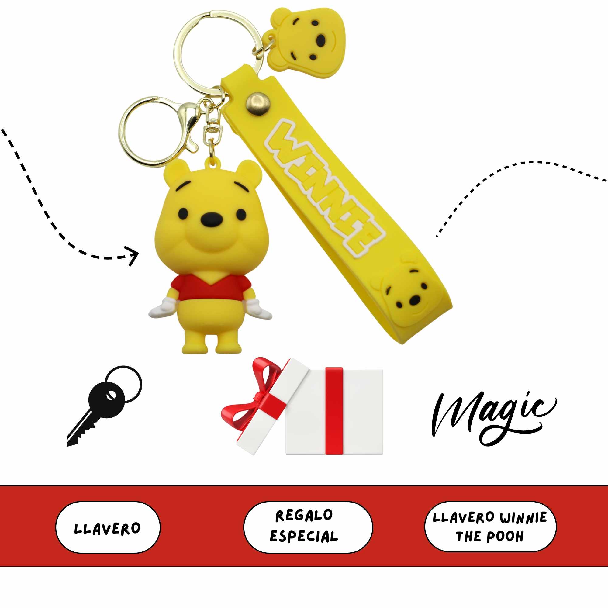 Llavero Winnie The Pooh compatible con disney - imagen 6