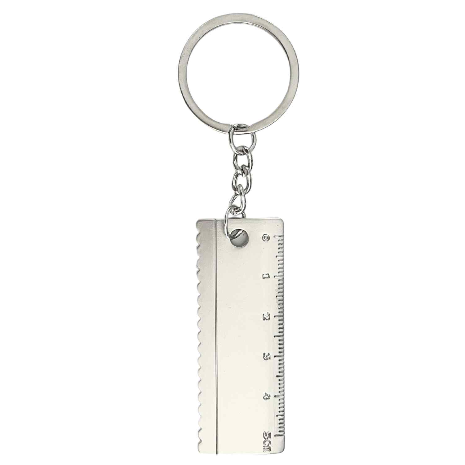Llavero Regla Métrica hasta 5 cm mini metálico - imagen 1